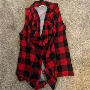Buffalo plaid vest
